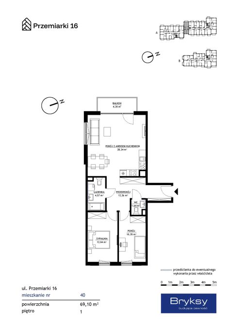 Plan 3 pok. 69m²