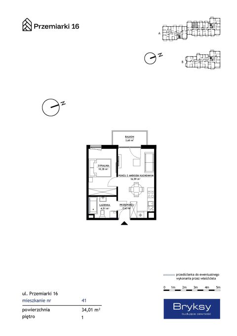 Plan 2 pok. 34m²