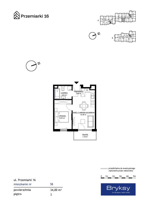Plan 2 pok. 34m²