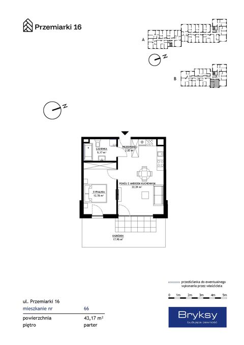 Plan 2 pok. 43m²