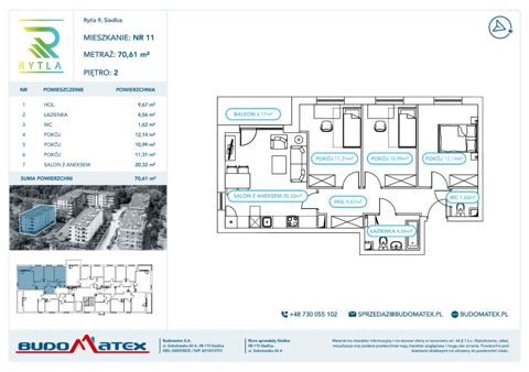 Plan 4 pok. 71m²