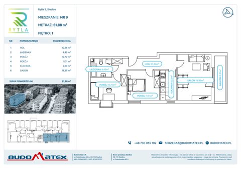 Plan 3 pok. 62m²