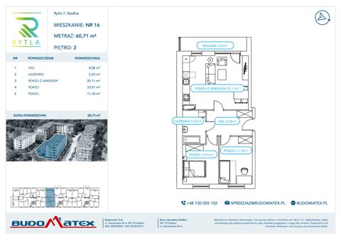 Plan 3 pok. 61m²