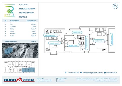 Plan 3 pok. 61m²