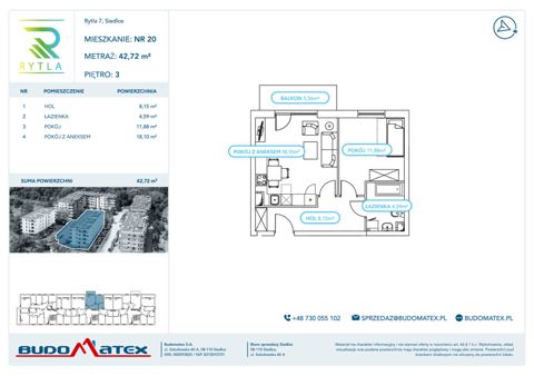 Plan 2 pok. 43m²