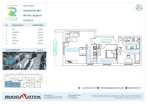 Plan 3 pok. 65m²