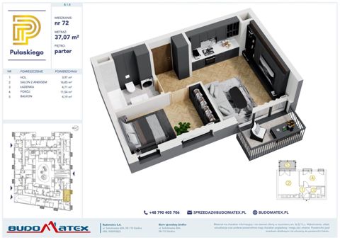 Plan 2 pok. 37m²