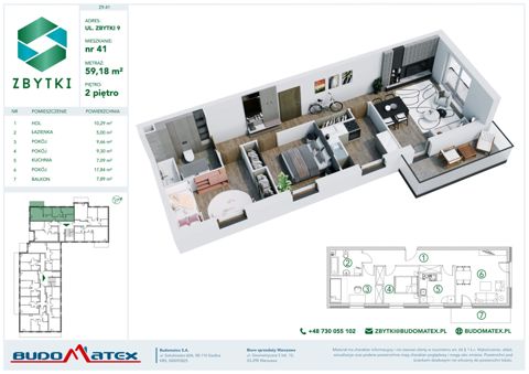 Plan 3 pok. 59m²