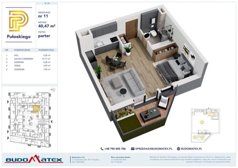 Plan 1 pok. 40m²