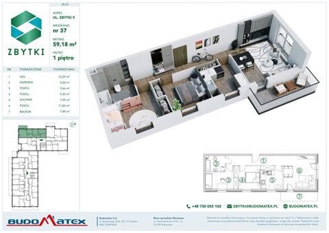 Plan 3 pok. 59m²