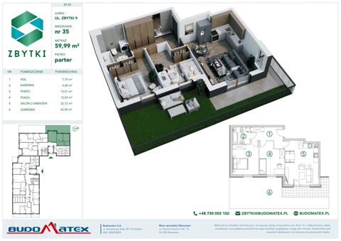 Plan 3 pok. 60m²