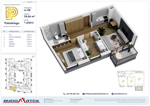 Plan 3 pok. 55m²