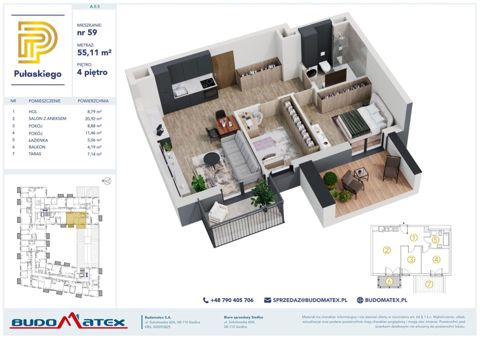 Plan 3 pok. 55m²