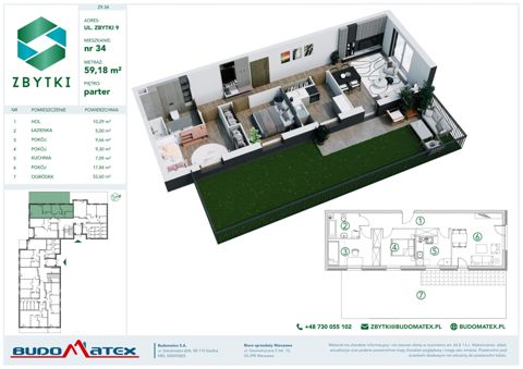 Plan 3 pok. 59m²
