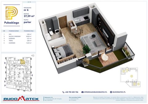 Plan 1 pok. 38m²