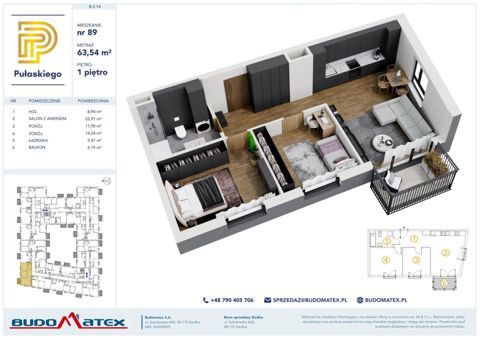 Plan 3 pok. 64m²