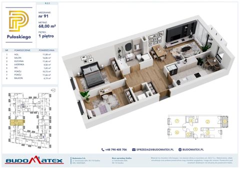 Plan 3 pok. 68m²