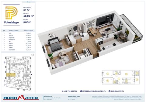 Plan 3 pok. 68m²