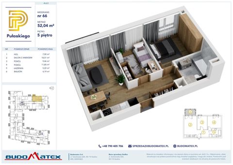 Plan 3 pok. 52m²
