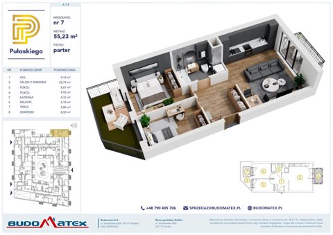 Plan 3 pok. 55m²