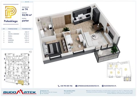 Plan 3 pok. 54m²