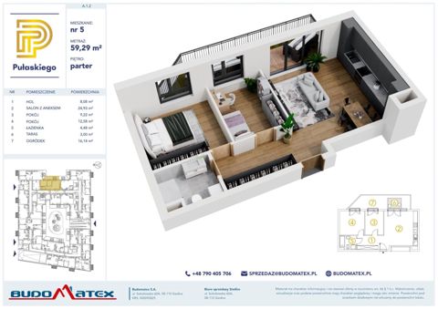 Plan 3 pok. 59m²