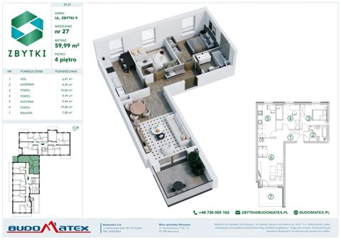 Plan 3 pok. 60m²