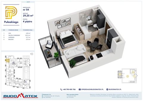 Plan 1 pok. 29m²
