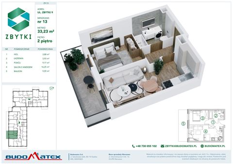 Plan 2 pok. 33m²
