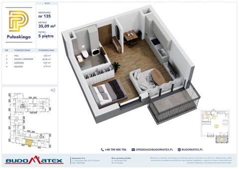 Plan 1 pok. 35m²