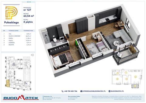 Plan 3 pok. 64m²