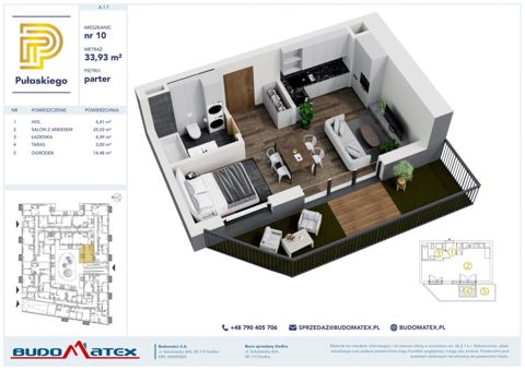Plan 1 pok. 34m²