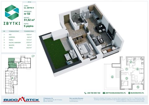 Plan 2 pok. 52m²