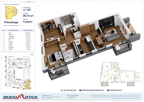 Plan 4 pok. 88m²