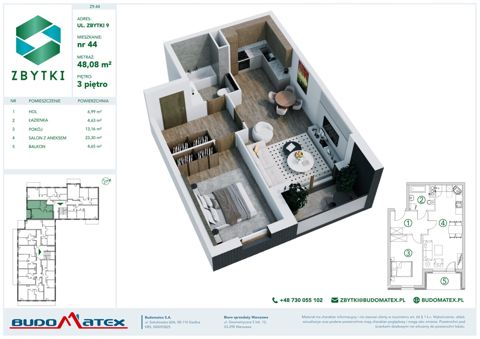 Plan 2 pok. 48m²