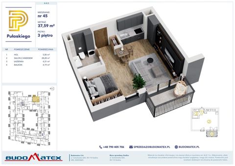 Plan 1 pok. 38m²