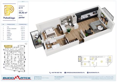 Plan 3 pok. 65m²