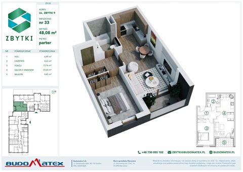 Plan 2 pok. 48m²