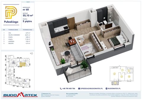 Plan 3 pok. 55m²