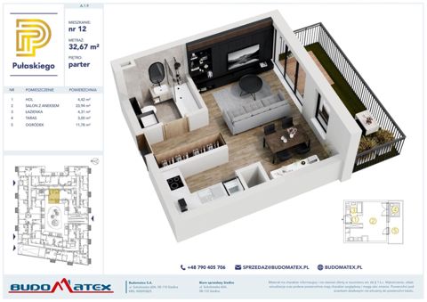 Plan 1 pok. 33m²