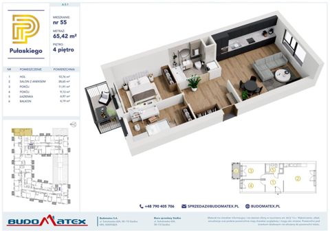 Plan 3 pok. 65m²