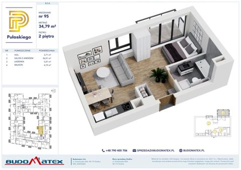 Plan 1 pok. 35m²
