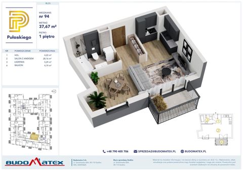 Plan 1 pok. 38m²