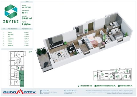 Plan 3 pok. 60m²