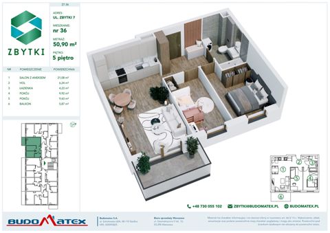 Plan 3 pok. 51m²