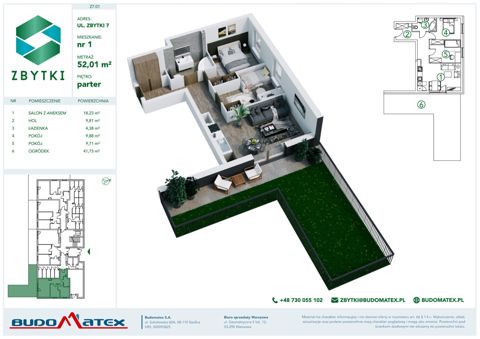 Plan 3 pok. 52m²