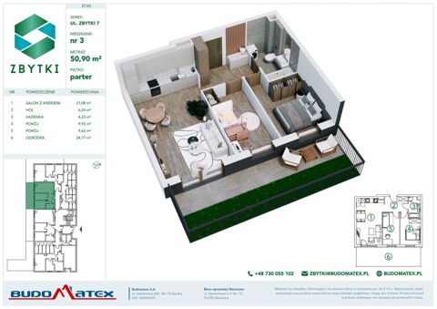 Plan 3 pok. 51m²