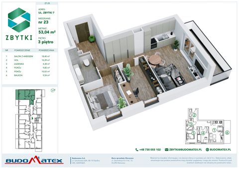 Plan 3 pok. 53m²