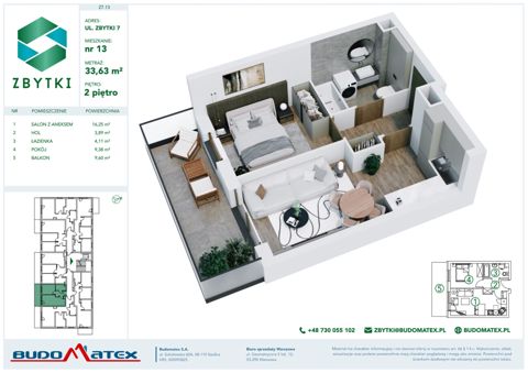 Plan 2 pok. 34m²