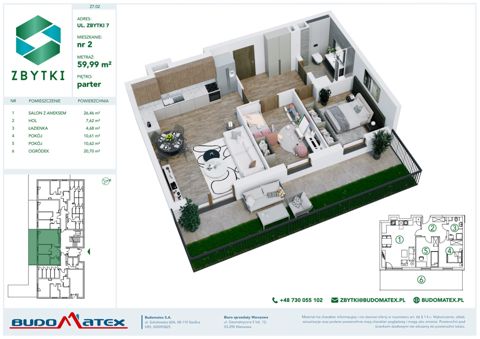 Plan 3 pok. 60m²